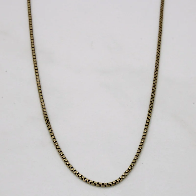 10k Yellow Gold Box Link Chain | 24" |