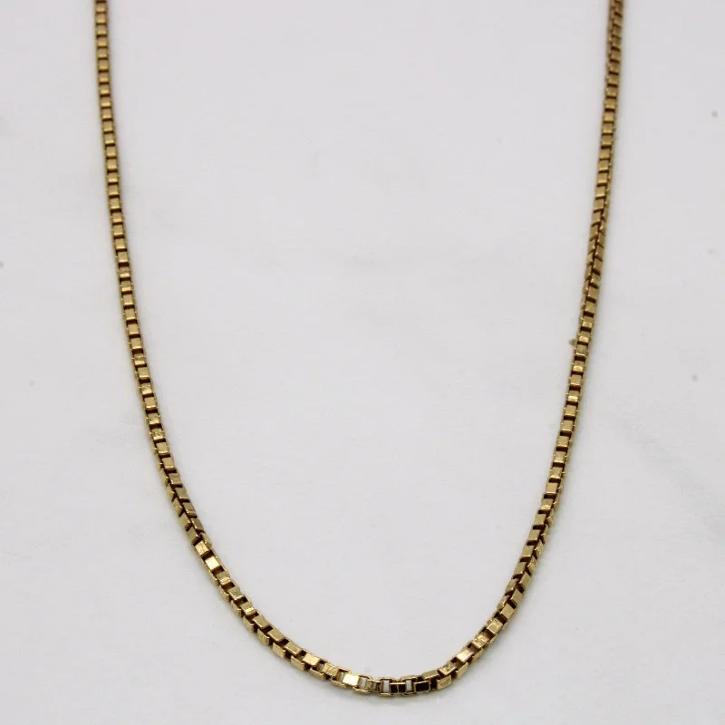 10k Yellow Gold Box Link Chain | 18" |