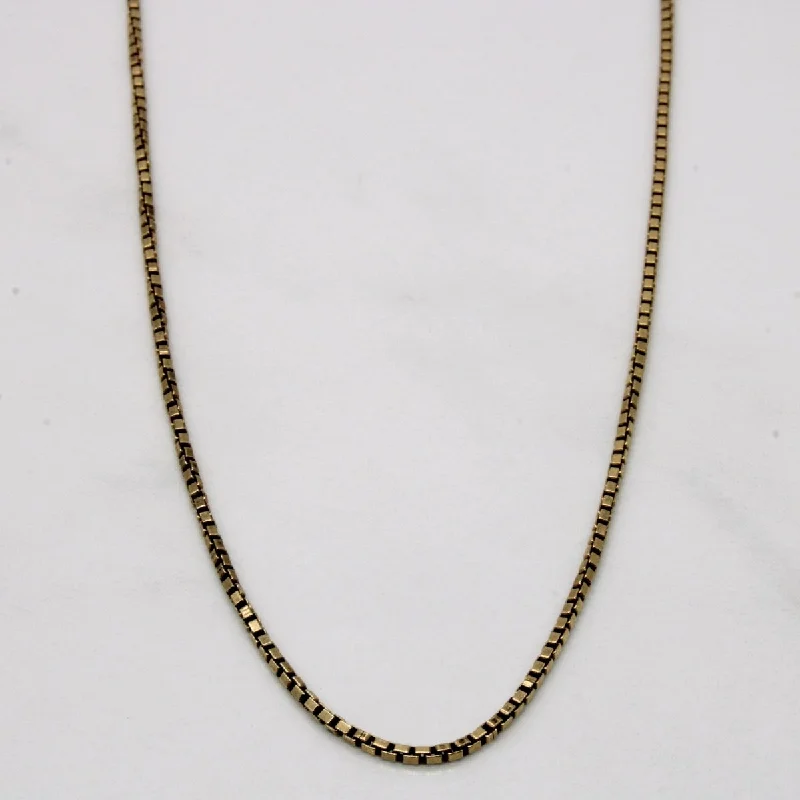 10k Yellow Gold Box Link Chain | 24" |