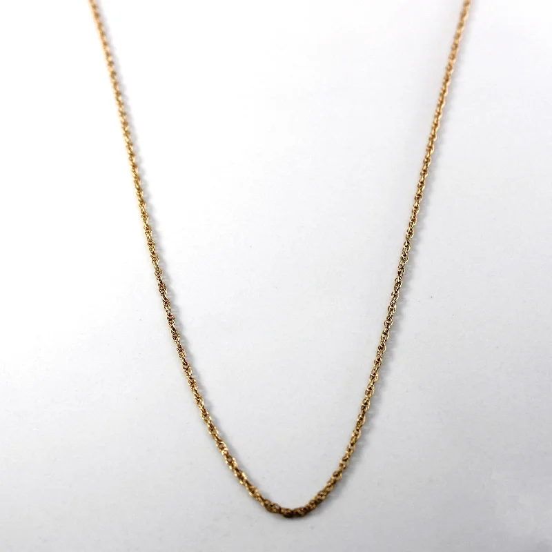 10k Yellow Gold Prince of Wales Chain | 16"|