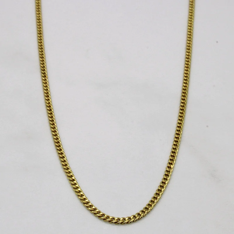 10k Yellow Gold Cuban Link Chain | 22" |