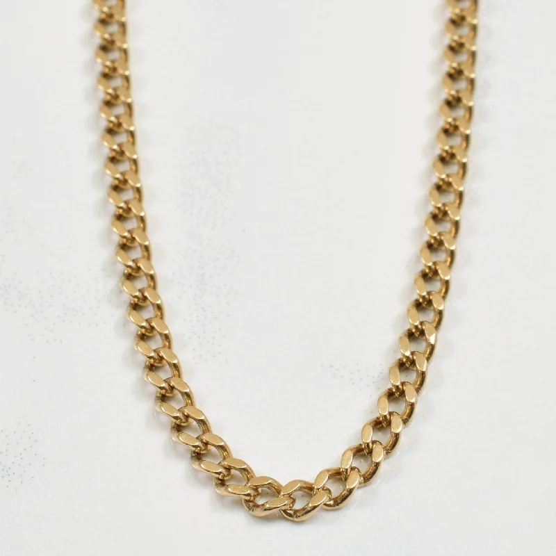 10k Yellow Gold Curb Chain | 25.25" |