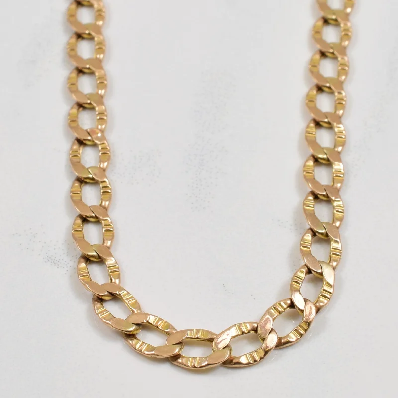 10k Yellow Gold Curb Chain | 20" |