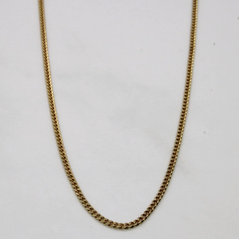 10k Yellow Gold Curb Link Chain | 20" |