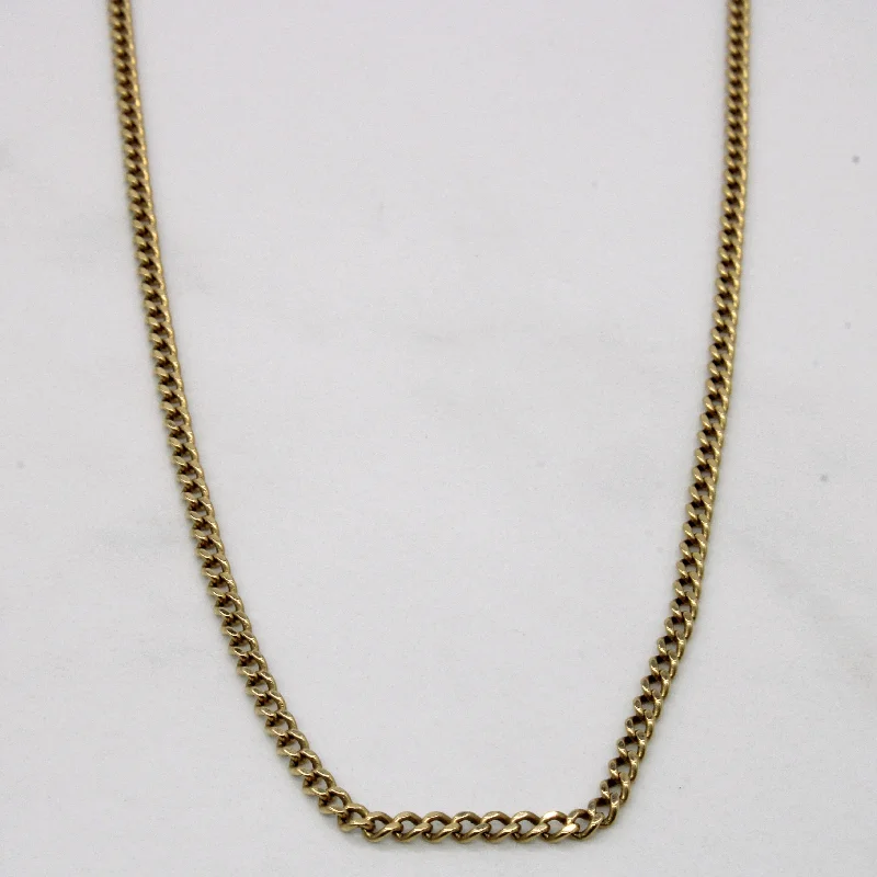 10k Yellow Gold Curb Link Chain | 24" |