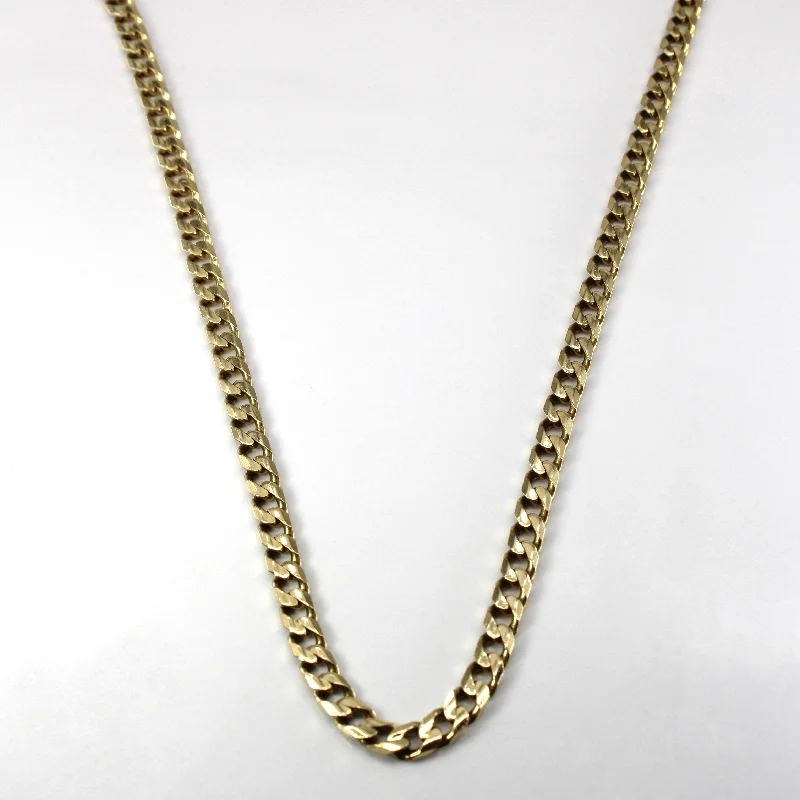 10k Yellow Gold Curb Link Chain | 24"|