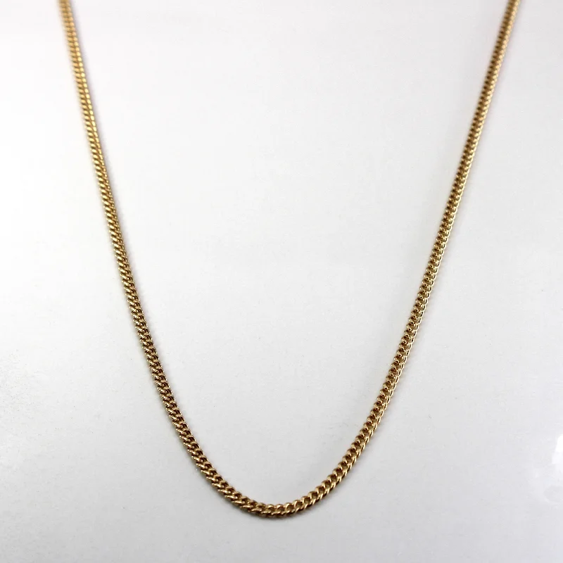 10k Yellow Gold Curb Link Chain | 24"|