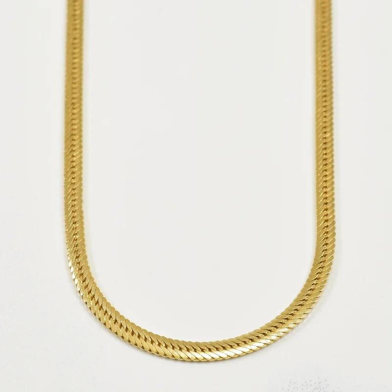 10k Yellow Gold Herringbone Chain | 19.50" |