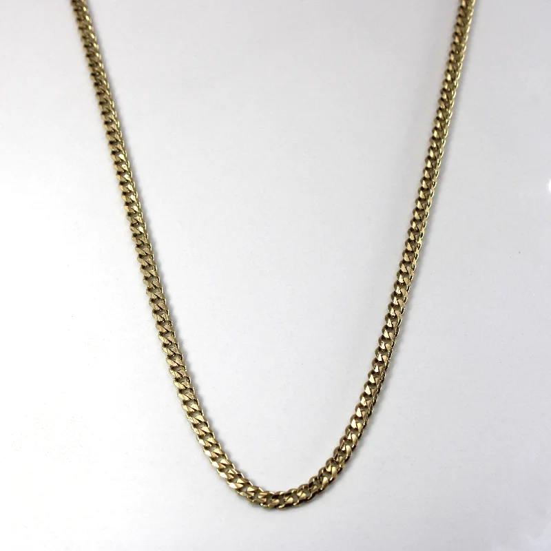 10k Yellow Gold Long Curb Link Chain | 30"|