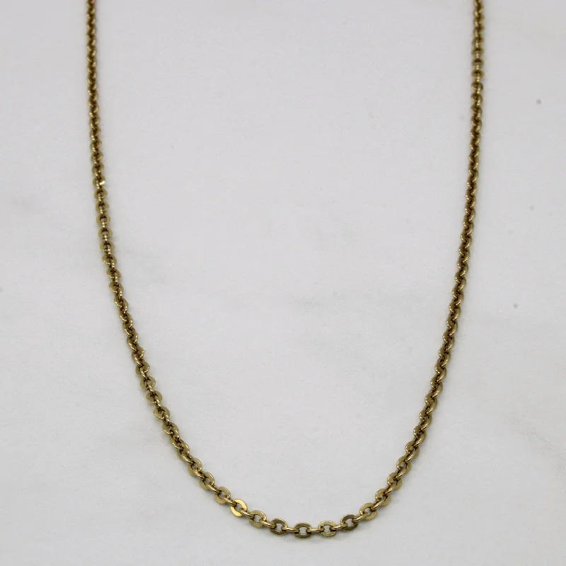 10k Yellow Gold Oval Link Choker | 16" |