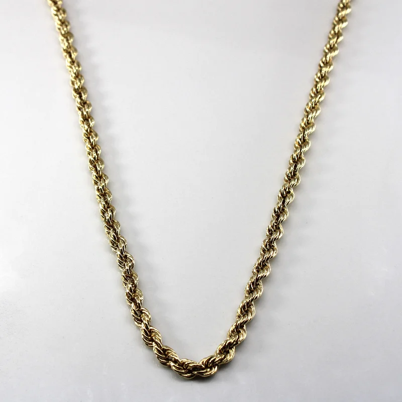 10k Yellow Gold Rope Chain | 18"|