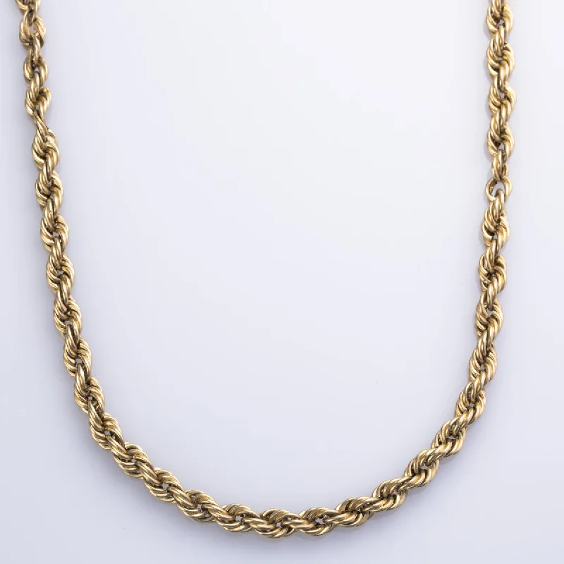 10k Yellow Gold Rope Chain | 30" |