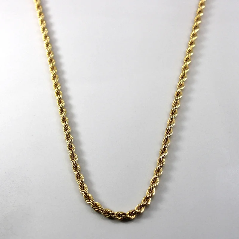 10k Yellow Gold Rope Chain | 20"|