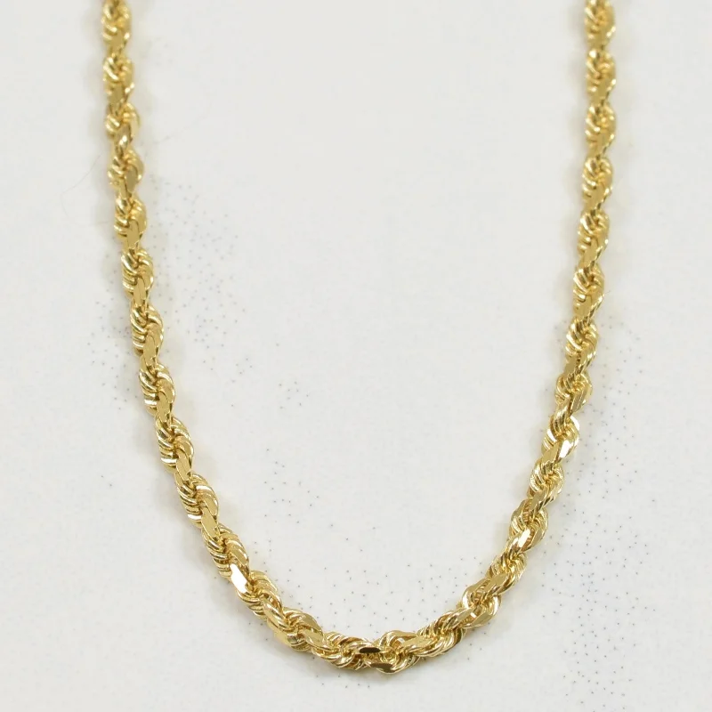 10k Yellow Gold Rope Chain | 28.25" |