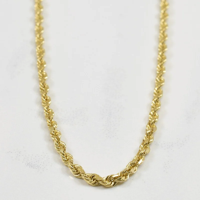 10k Yellow Gold Rope Chain | 23" |