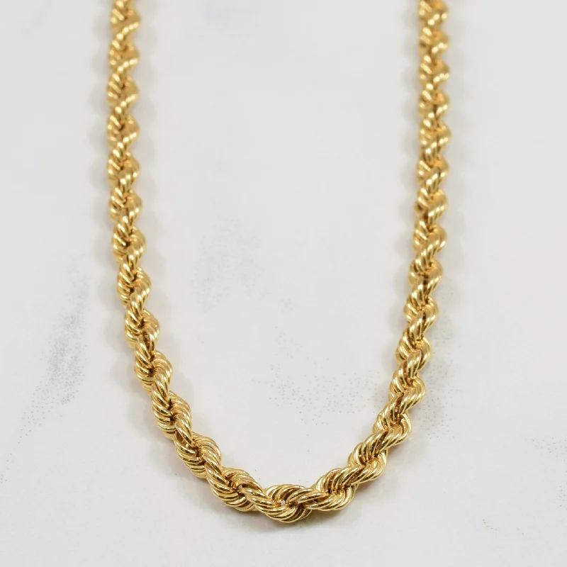 10k Yellow Gold Rope Chain | 20" |