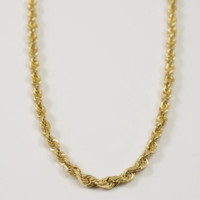 10k Yellow Gold Rope Chain | 30" |