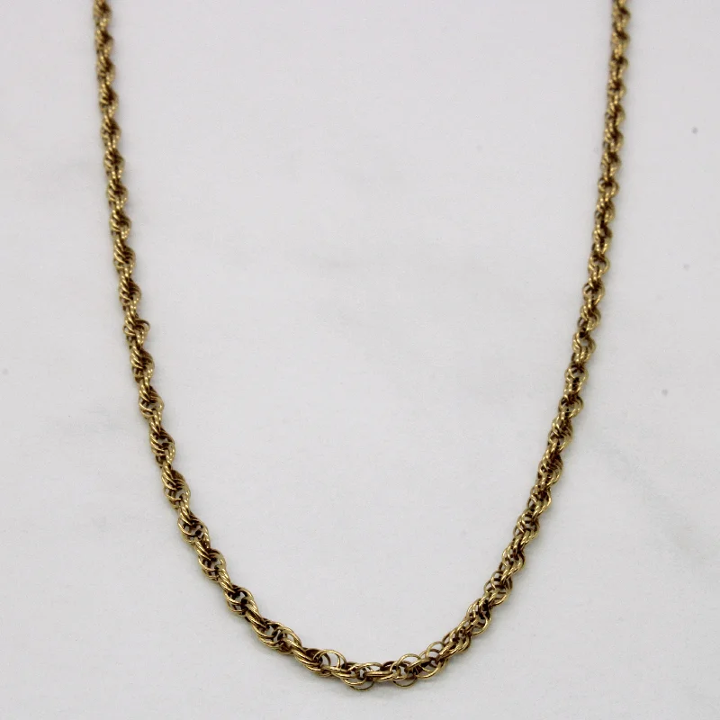 10k Yellow Gold Rope Chain | 21" |