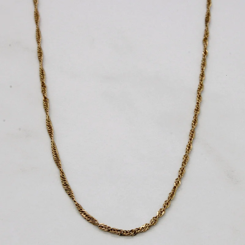 10k Yellow Gold Rope Chain | 24" |