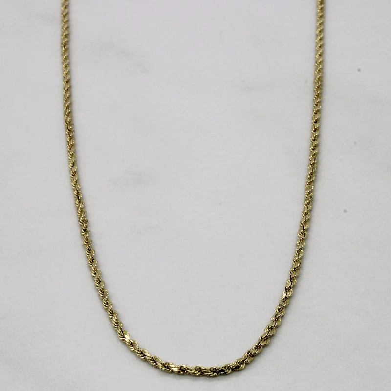 10k Yellow Gold Rope Chain | 18" |