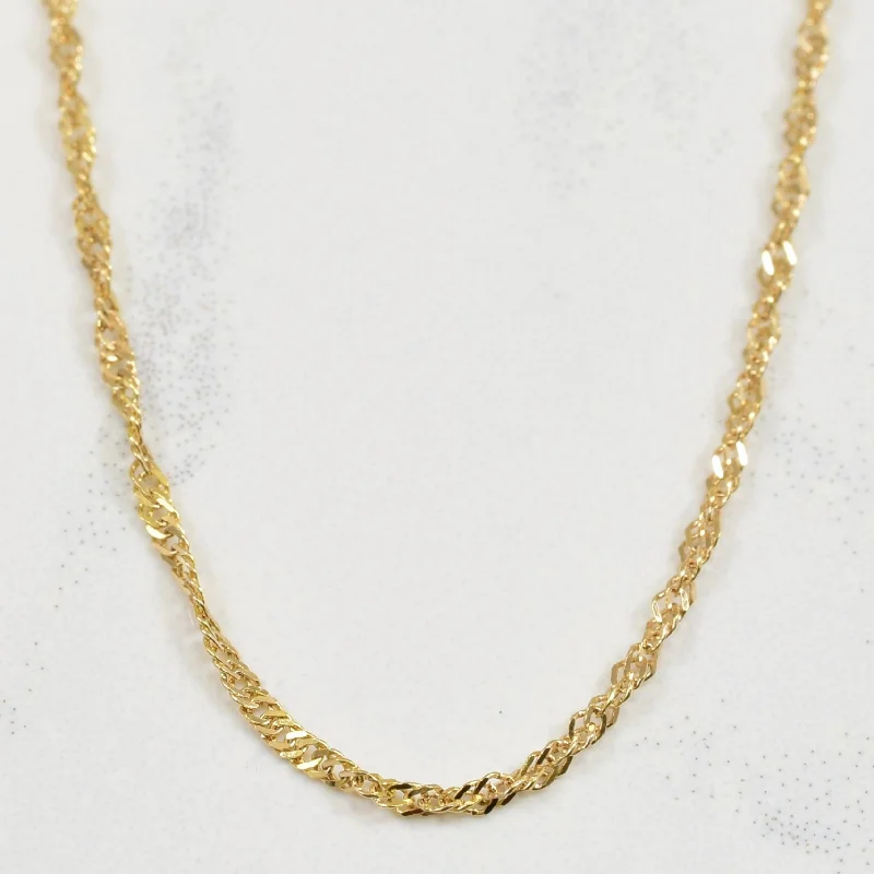 10k Yellow Gold Singapore Chain | 17.25" |