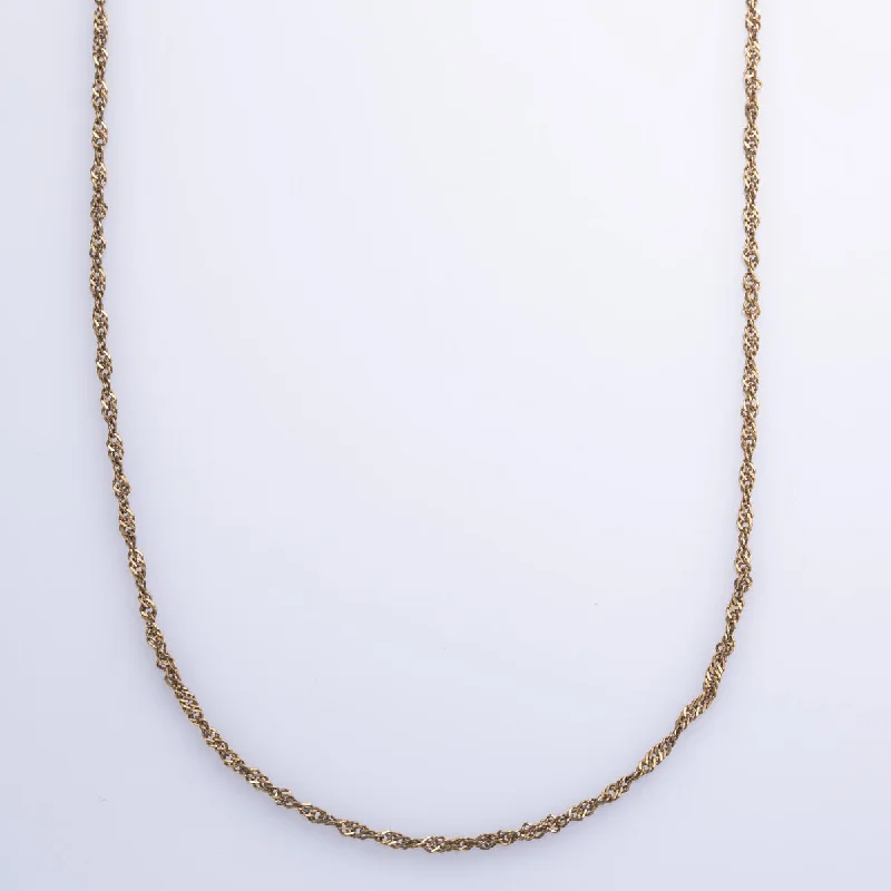 10k Yellow Gold Singapore Chain | 18" |