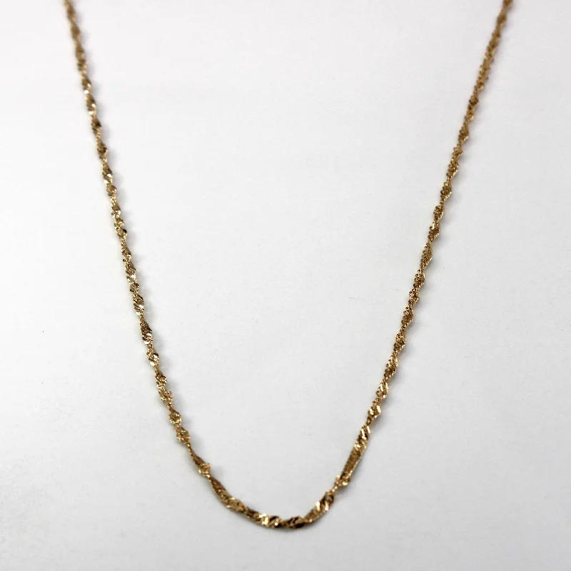 10k Yellow Gold Singapore Chain | 22"|