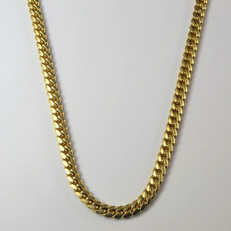 14k Yellow Gold Curb Chain | 30" |