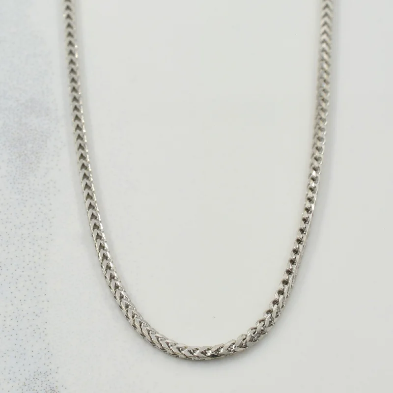 14k White Gold Foxtail Chain | 18" |