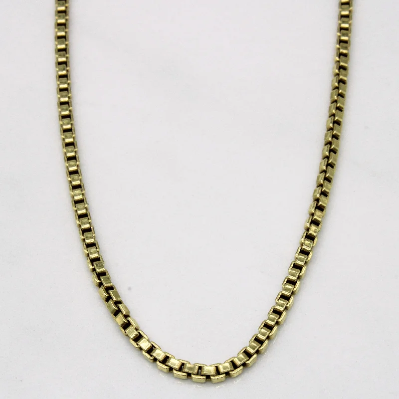 14k Yellow Gold Box Link Chain | 20" |