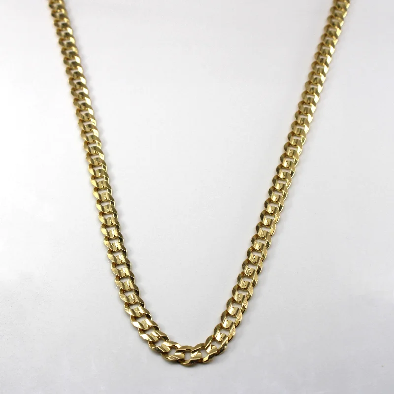 14k Yellow Gold Curb Link Chain | 20"|