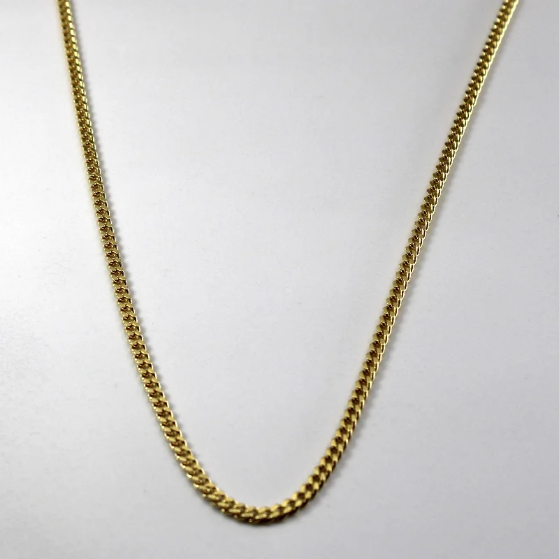 14k Yellow Gold Curb Link Chain | 22"|