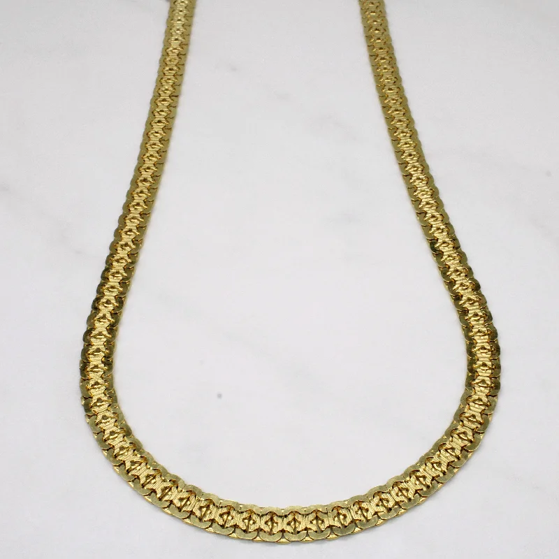 14k Yellow Gold Flat Link Chain | 17" |