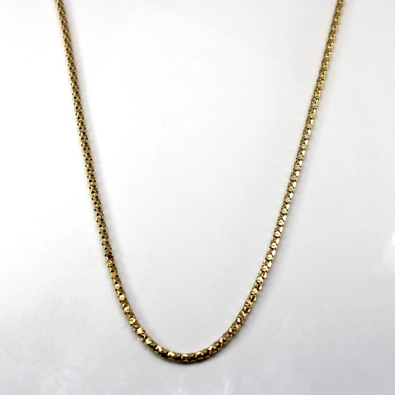 14k Yellow Gold Popcorn Chain | 20"|