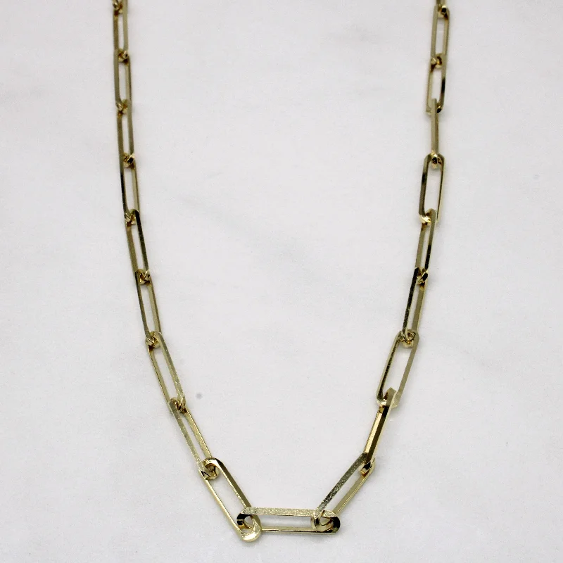 14k Yellow Gold Paperclip Chain | 18" |