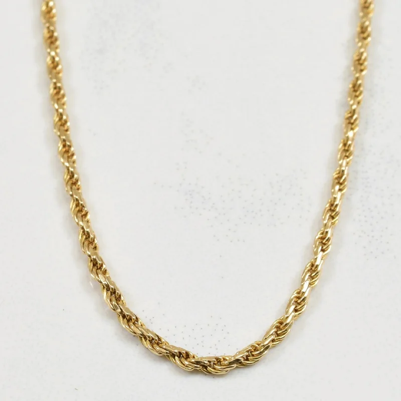 14k Yellow Gold Rope Chain | 19.75" |