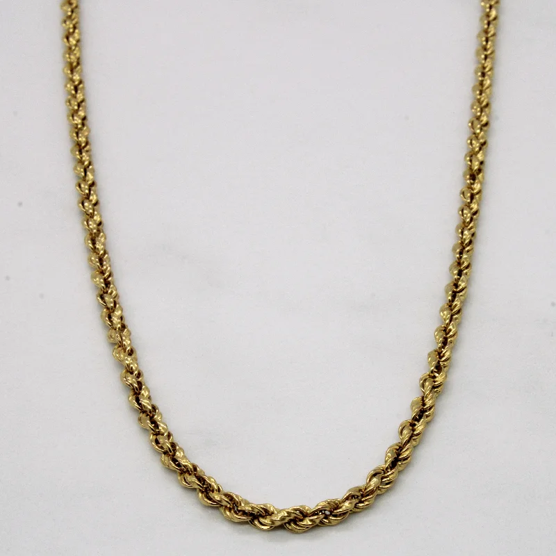 14k Yellow Gold Rope Chain | 24" |