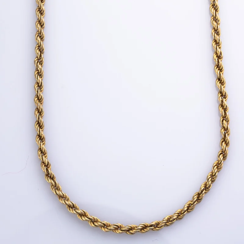 14k Yellow Gold Rope Chain | 26" |