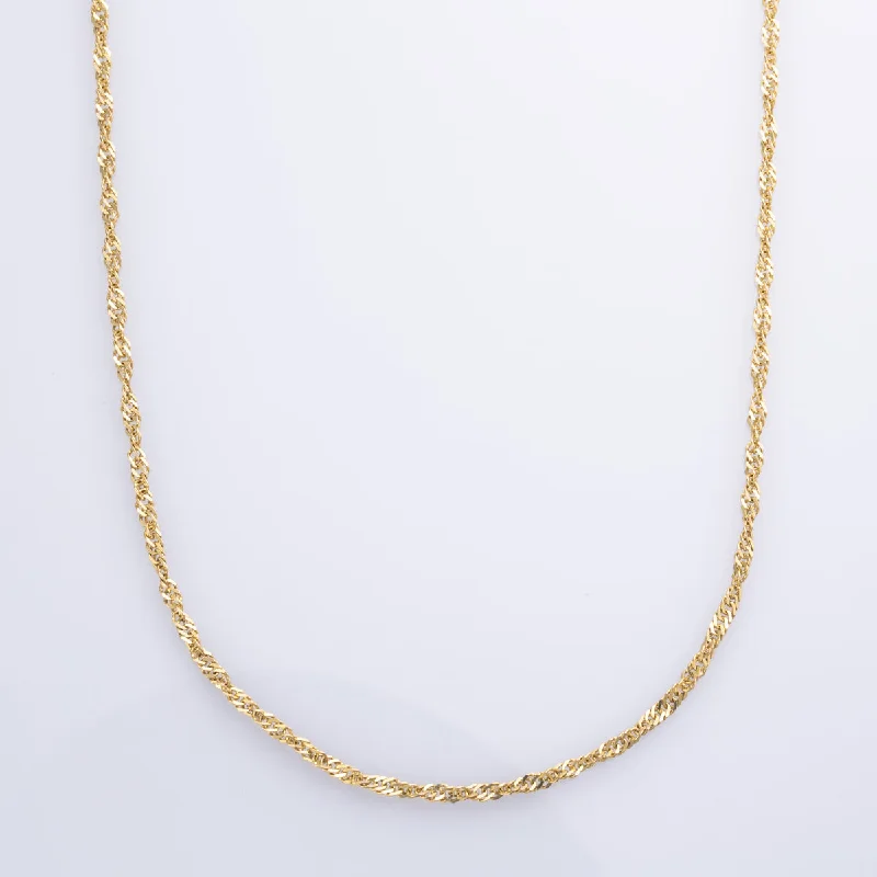 14k Yellow Gold Singapore Chain | 18" |