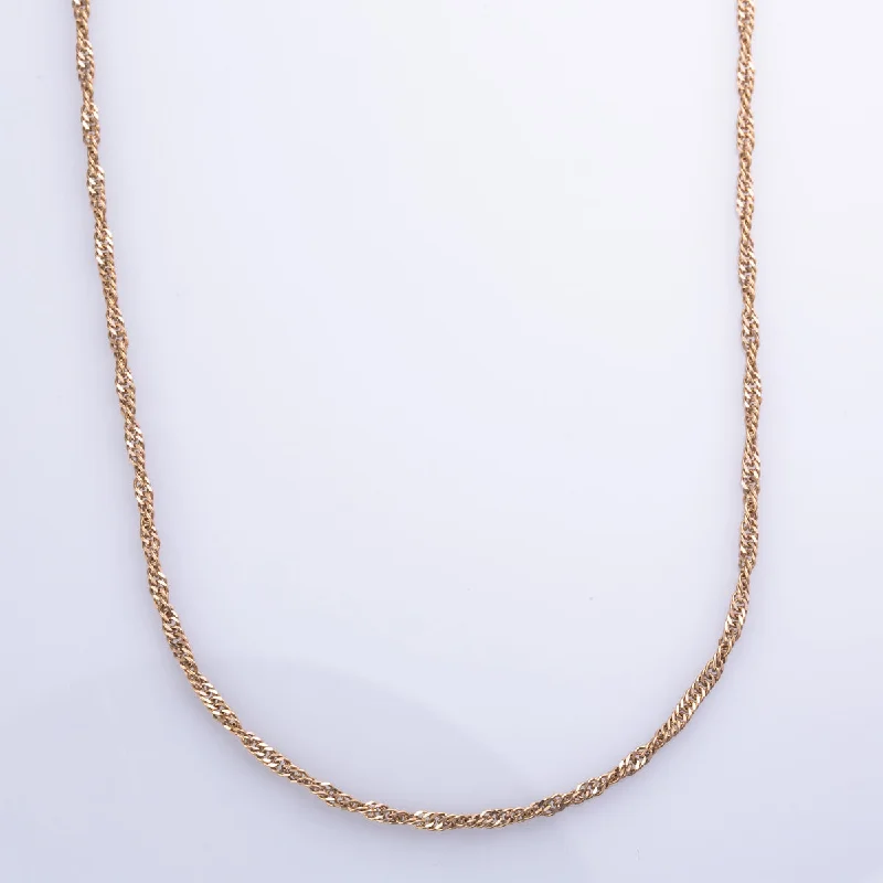 14k Rose Gold Singapore Chain | 20" |