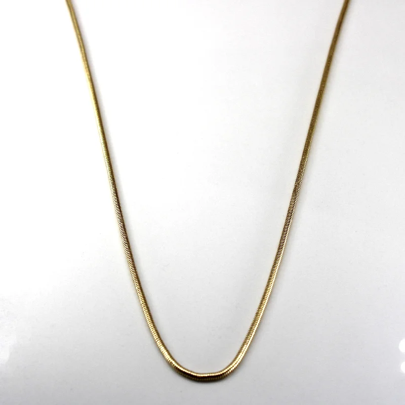 14k Yellow Gold Snake Chain | 18"|