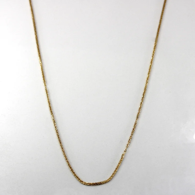 14k Yellow Gold Wheat Chain | 26"|