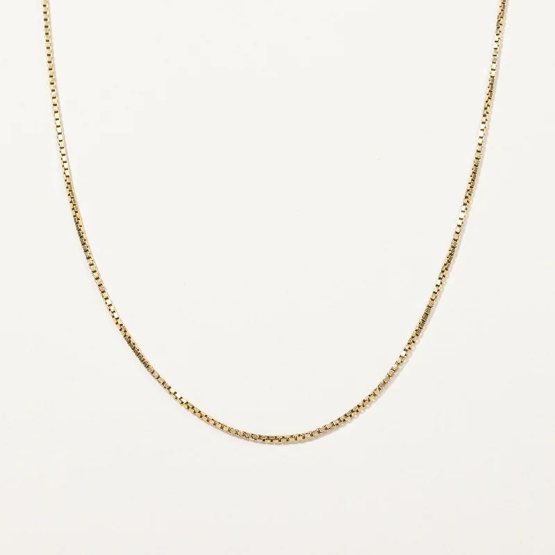 18k Yellow Gold Box Chain | 24" |