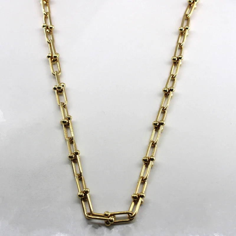 18k Yellow Gold Tiffany Inspired Chain | 18"|