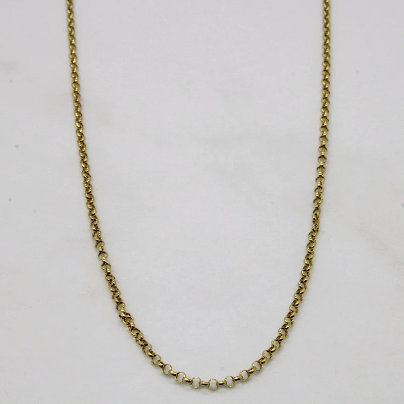 18k Yellow Gold Circle Link Chain | 20" |