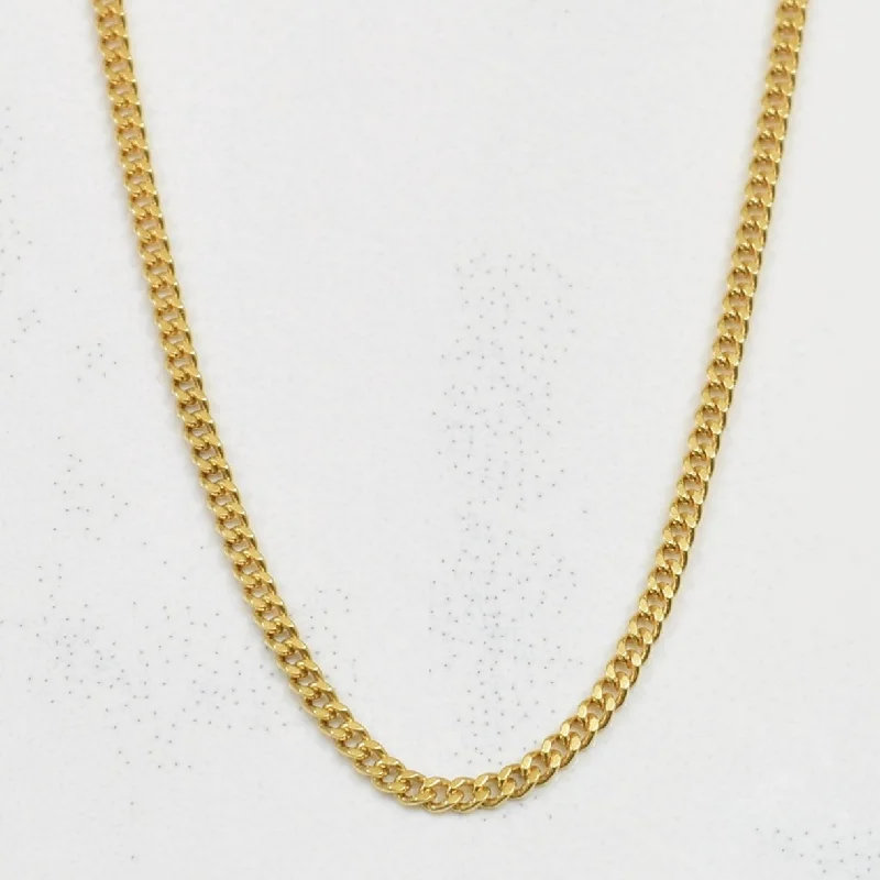 18k Yellow Gold Curb Chain | 19.50" |