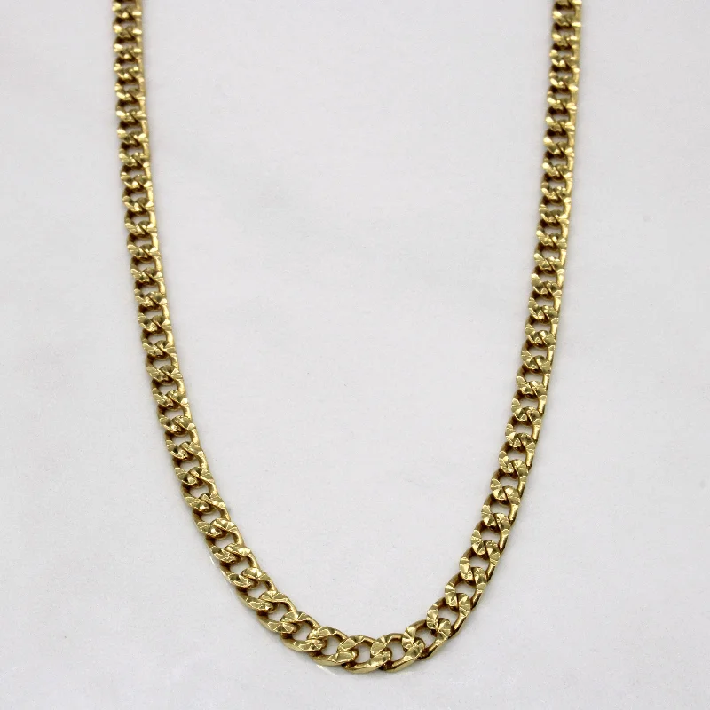 18k Yellow Gold Curb Link Chain | 22" |