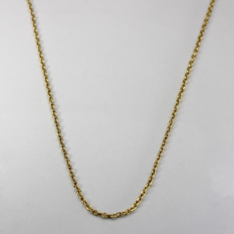 18k Yellow Gold Rolo Link Chain | 24"|