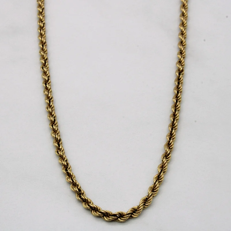 18k Yellow Gold Rope Chain | 24" |