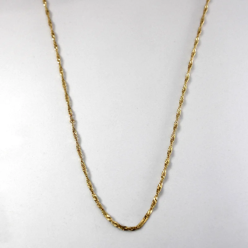 18k Yellow Gold Singapore Chain | 16"|